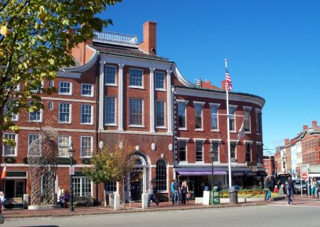 Portsmouth's historic brick library called the Athaneaum.